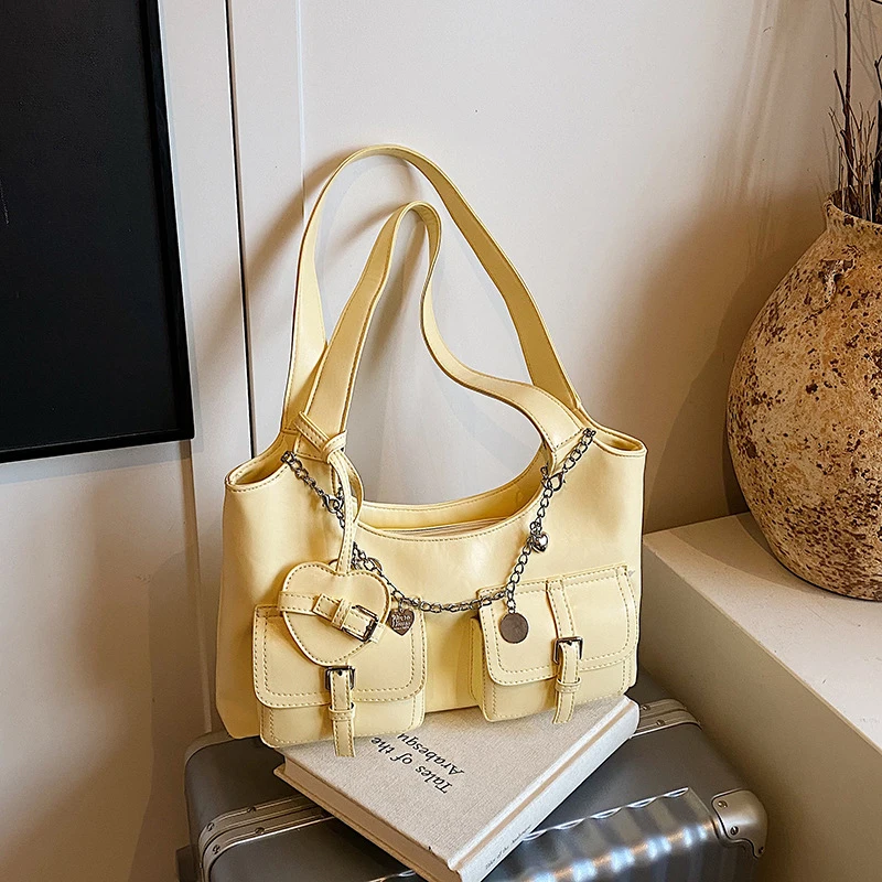 Fashion Simple Women's Shoulder Bag Niche Double Pocket Design Leather Crossbody Bag Solid Color Square Handbag For Ladies 2025
Fashion Simple Women's Shoulder Bag Niche Double Pocket Design Leather Crossbody Bag Solid Color Square Handbag For Ladies 2025