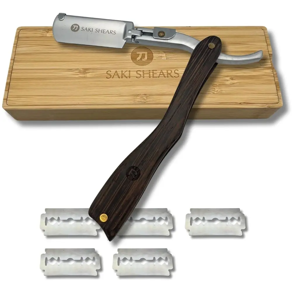 Medium Brown Wooden Handled Straight Edge Razor with Stainless Steel Disposable Blades
Medium Brown Wooden Handled Straight Edge Razor with Stainless Steel Disposable Blades
