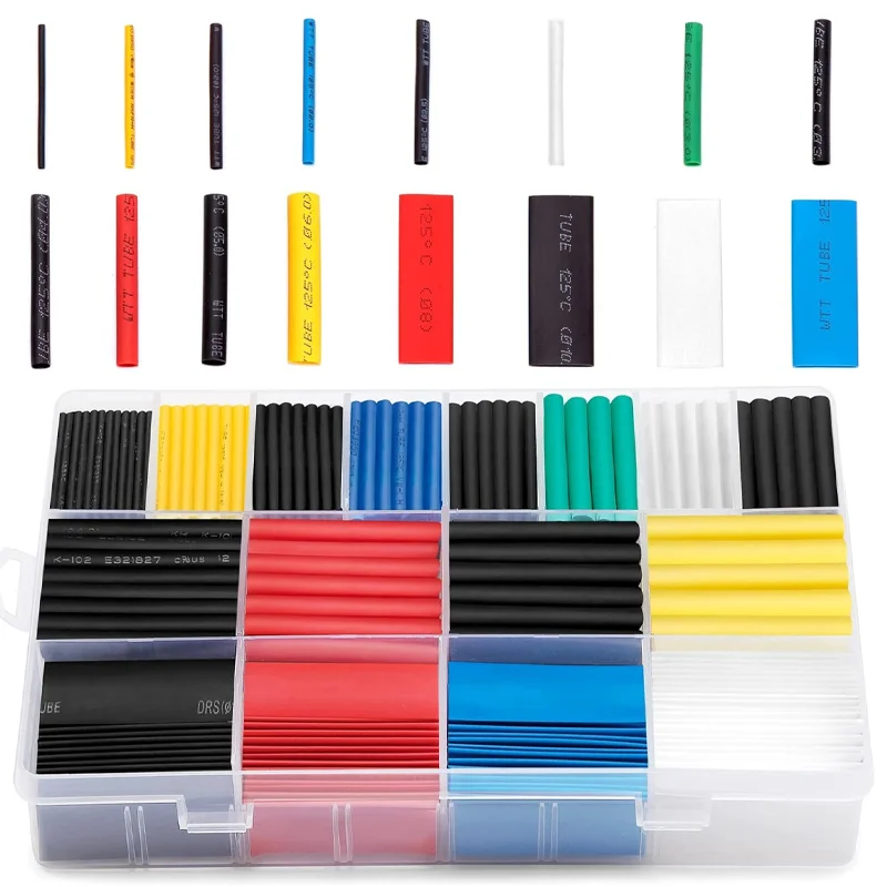 580 pcs 2:1 Heat Shrink Tubing Kit 6 Colors 11 Sizes Assorted Sleeving Tube Wrap Cable Wire Kit for DIY
580 pcs 2:1 Heat Shrink Tubing Kit 6 Colors 11 Sizes Assorted Sleeving Tube Wrap Cable Wire Kit for DIY
