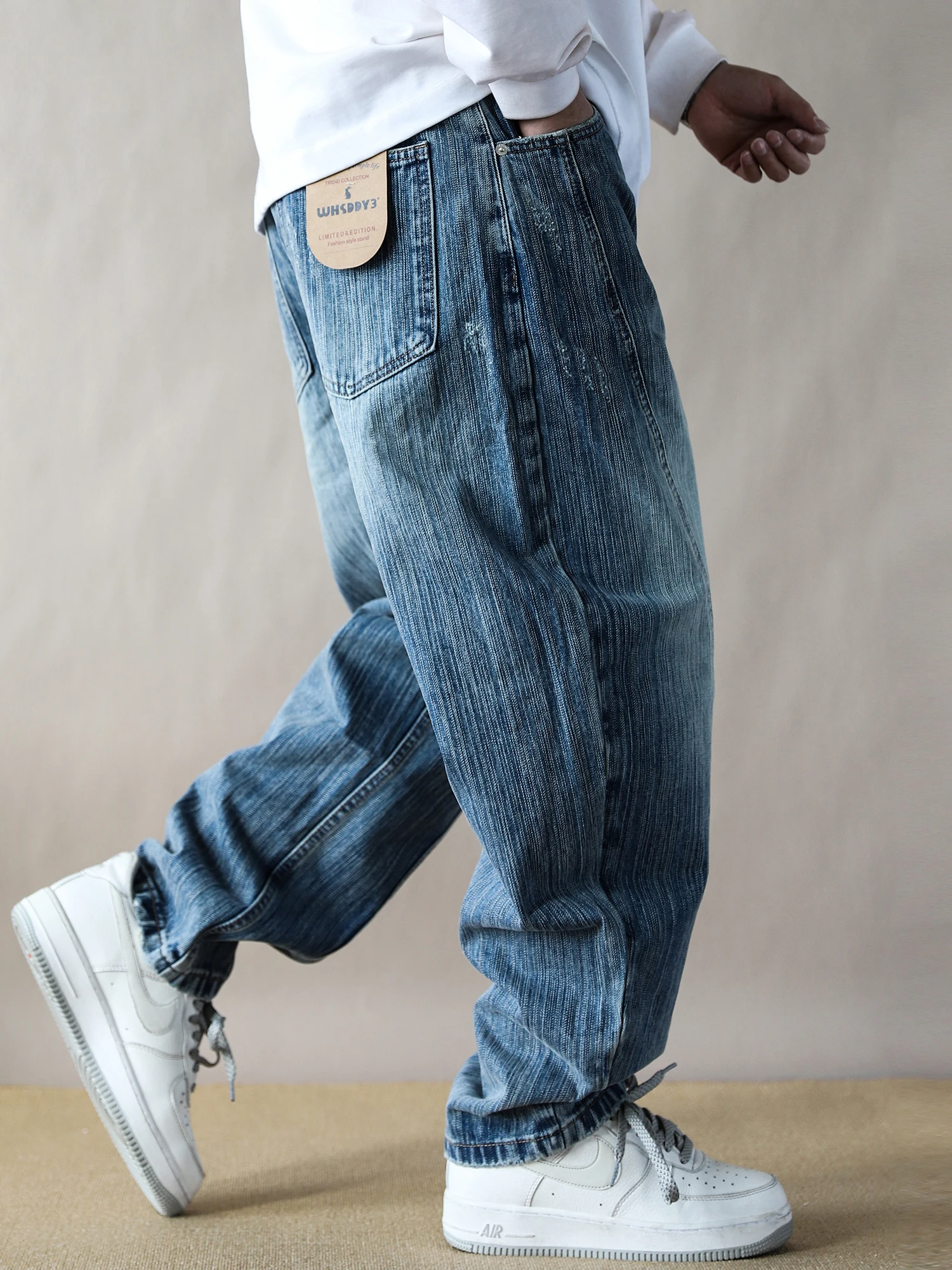 Retro American Denim Jeans Men's Spring Autumn Loose Casual Blue Straight Leg Wide Leg Long Pants 2025 Wa Slimming Effect
Retro American Denim Jeans Men's Spring Autumn Loose Casual Blue Straight Leg Wide Leg Long Pants 2025 Wa Slimming Effect
