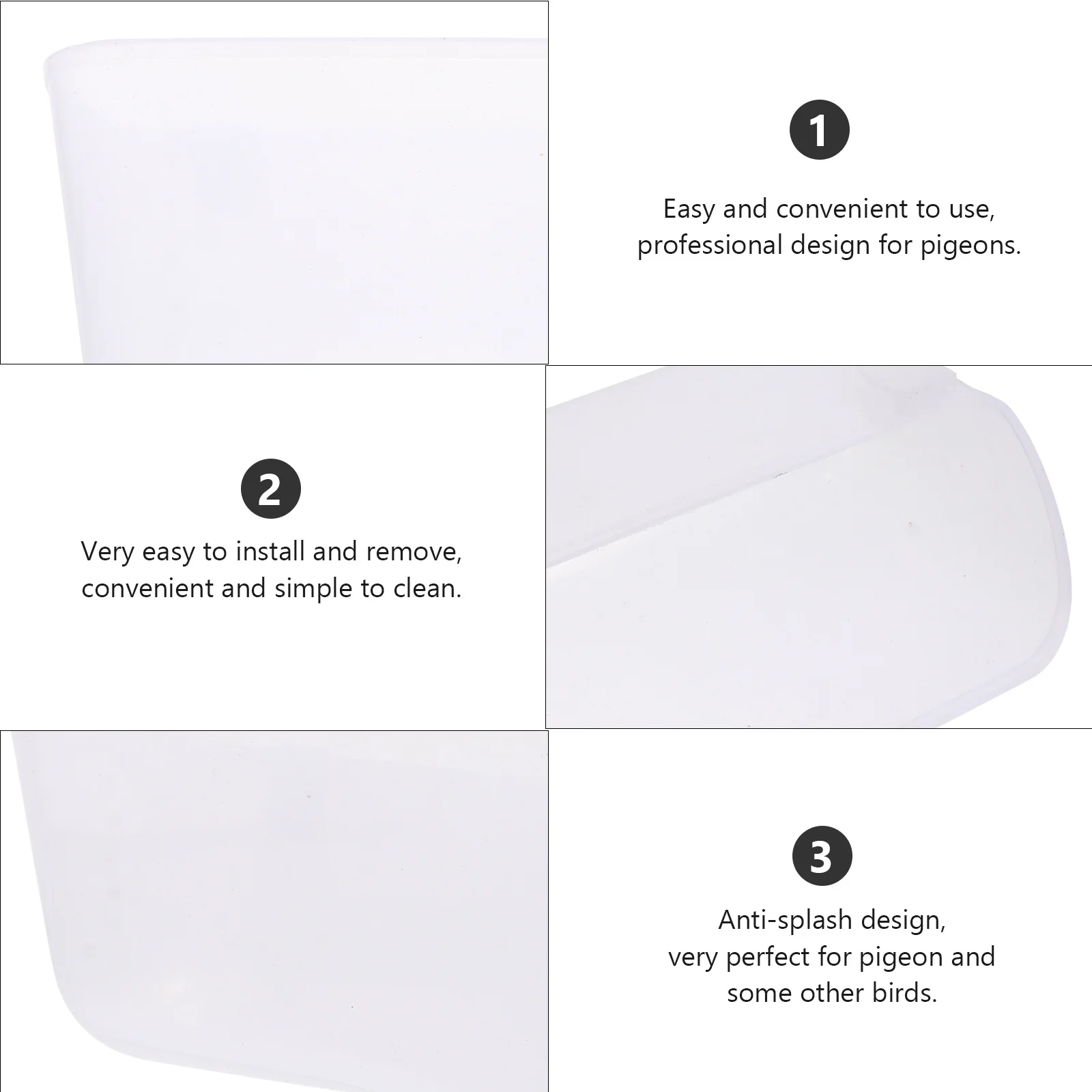 10Pcs Plastic Pigeon Cage Feeder Anti-Spatter Food Trough Easy Cleaning Hanging Bird Feeding Box for Parrots Budgies and More
10Pcs Plastic Pigeon Cage Feeder Anti-Spatter Food Trough Easy Cleaning Hanging Bird Feeding Box for Parrots Budgies and More