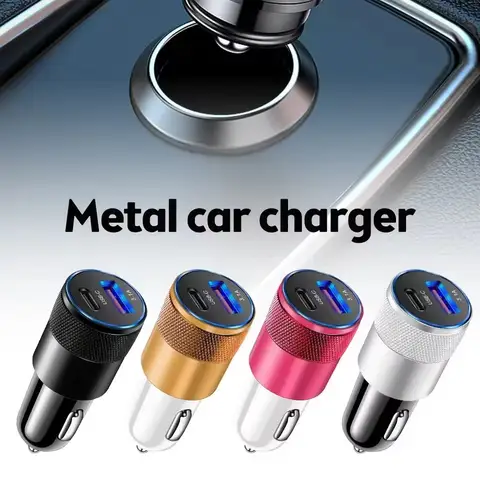 66W PD Car Charger USB Type C Fast Charging Car Phone Adapter for iPhone 14 13 12 Xiaomi Huawei Samsung S21 S22 Quick Charge 3.0