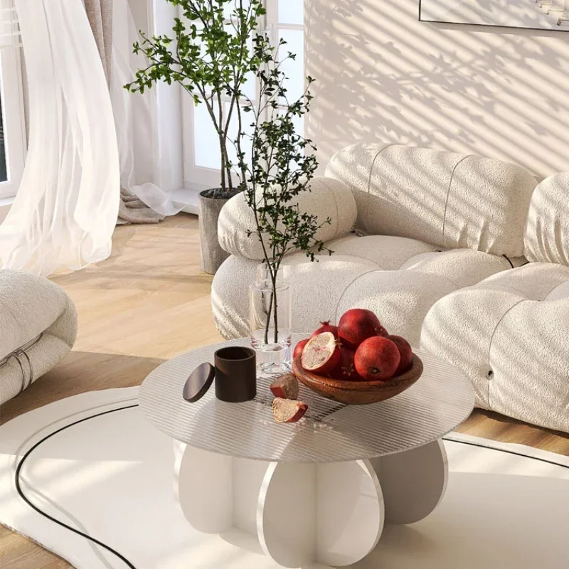 Solid wood coffee table, modern and minimalist small unit living room, circular rock slab sofa, coffee table table
Solid wood coffee table, modern and minimalist small unit living room, circular rock slab sofa, coffee table table