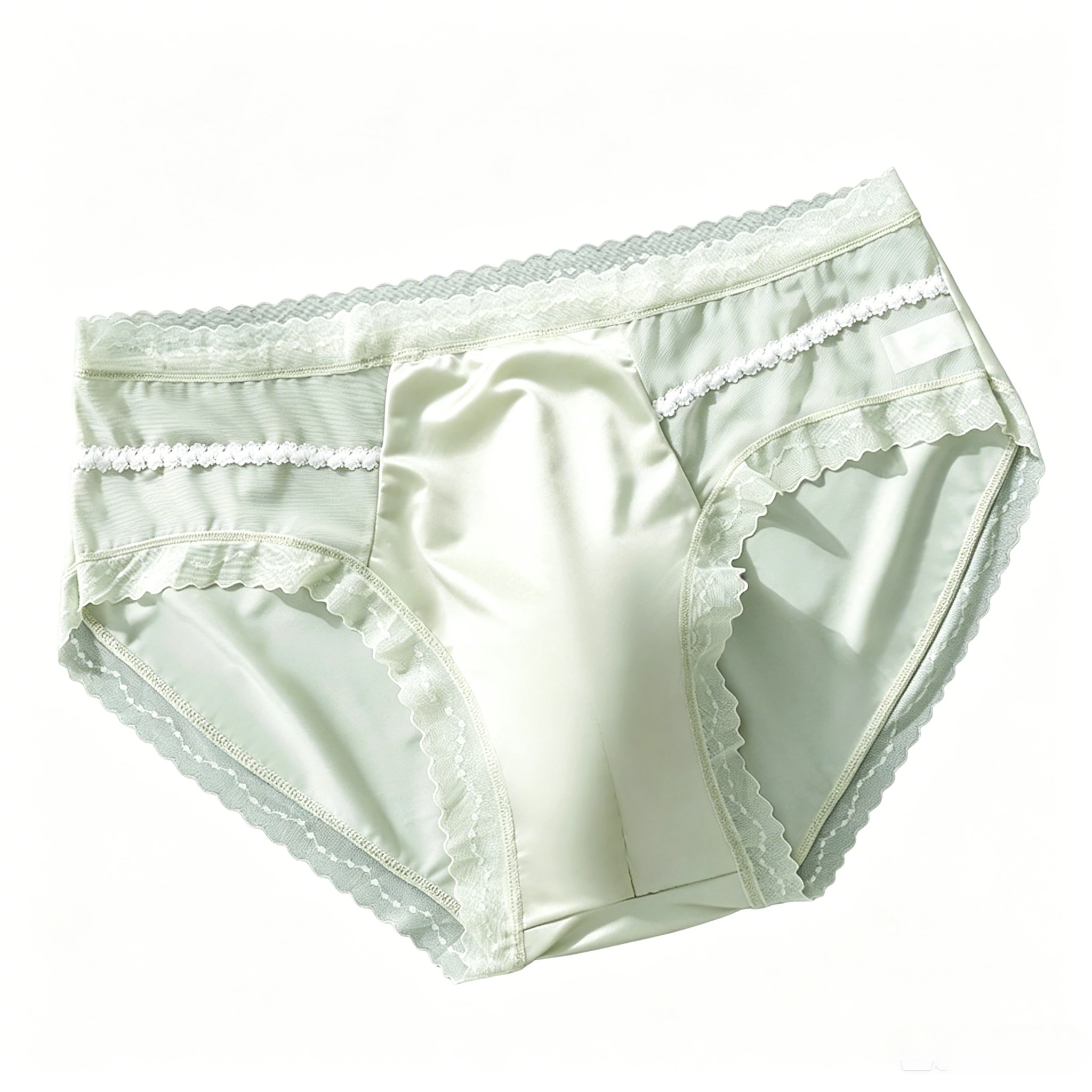 Men's Ice Silk Lace Trim Briefs with 3D Seamless U-Convex Pouch, Breathable Sexy Underwear Sissy Fashion Smooth Sweet Underpants
Men's Ice Silk Lace Trim Briefs with 3D Seamless U-Convex Pouch, Breathable Sexy Underwear Sissy Fashion Smooth Sweet Underpants