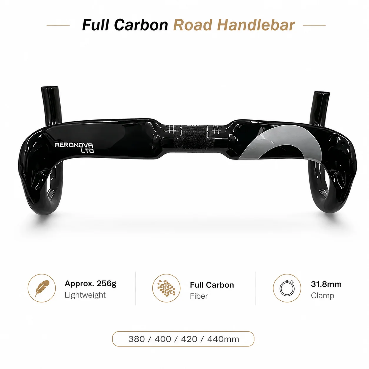 Full Carbon Road Bike Handlebar Gloss Black Top Carbon Fiber Road Handlebar 31.8*380/400/420/440mm
Full Carbon Road Bike Handlebar Gloss Black Top Carbon Fiber Road Handlebar 31.8*380/400/420/440mm
