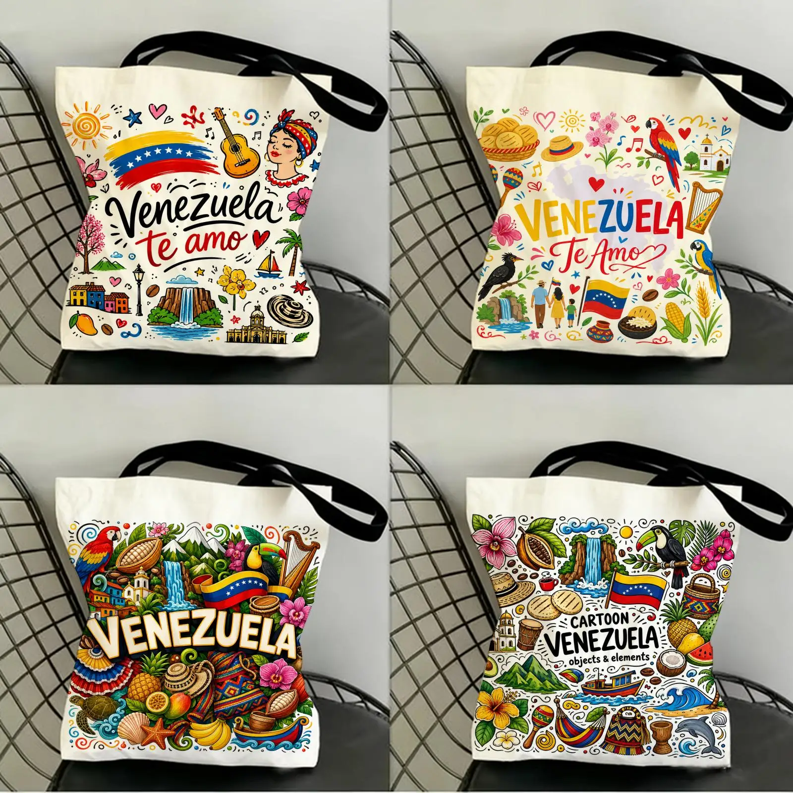 Aesthetic Art Venezuela Storage Bags Canvas Double-Sided Print Women Large Tote Bag Durable Beach Picnic Foldable Gift Eco
Aesthetic Art Venezuela Storage Bags Canvas Double-Sided Print Women Large Tote Bag Durable Beach Picnic Foldable Gift Eco