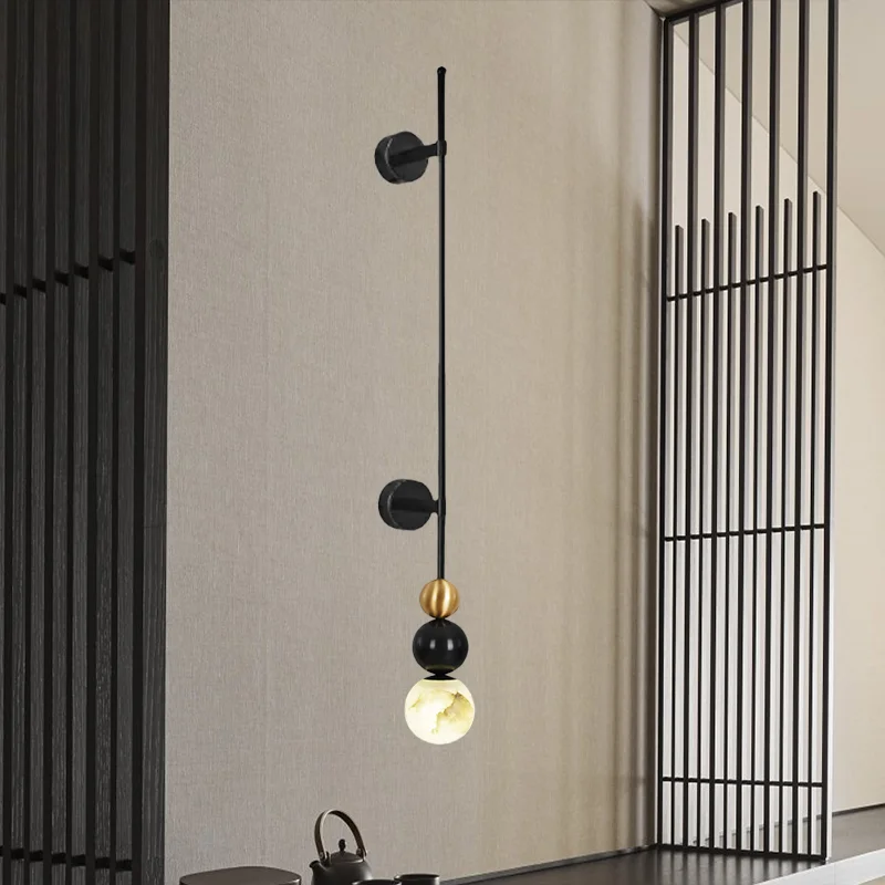 Minimalist Marble Wall Lamp with Long Brass Rod Lighting Fixture for Bedroom Postmodern Living Room Hotel Entryway Corridor
Minimalist Marble Wall Lamp with Long Brass Rod Lighting Fixture for Bedroom Postmodern Living Room Hotel Entryway Corridor