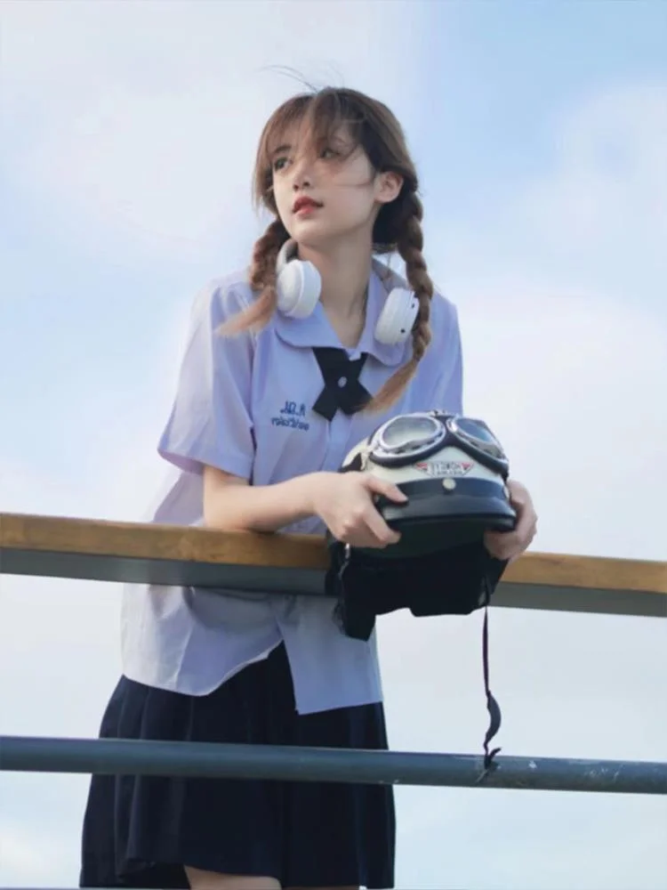 plus Size Women's Shirt Short Sleeve Belly Covering School Uniform JK Set Thai Style Summer Slim Fit Collar Button down
plus Size Women's Shirt Short Sleeve Belly Covering School Uniform JK Set Thai Style Summer Slim Fit Collar Button down