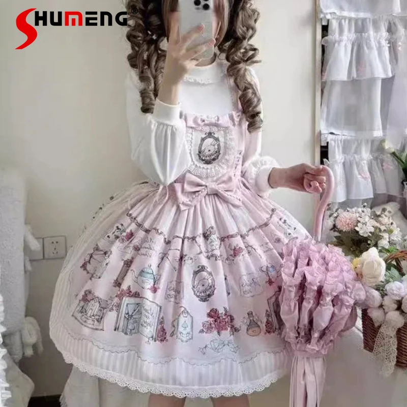 Original Sweet Girls Lolita Style Mini Dress Jsk Summer Japanese Kawaii Cute Bow Print Dress Daily Birthday Dresses for Women
Original Sweet Girls Lolita Style Mini Dress Jsk Summer Japanese Kawaii Cute Bow Print Dress Daily Birthday Dresses for Women