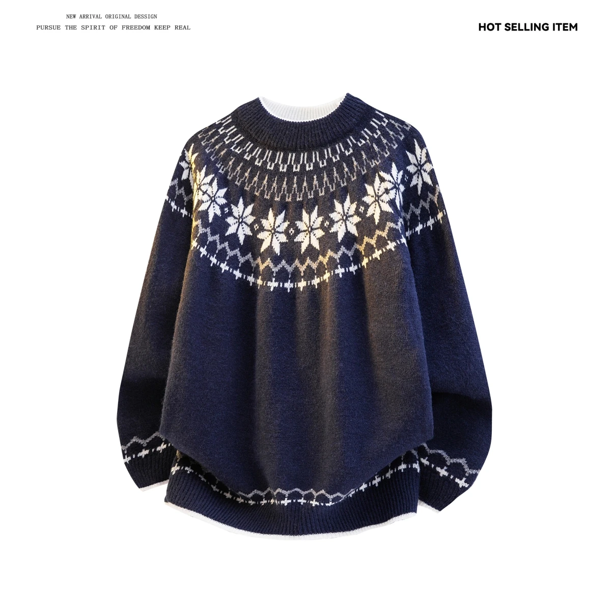 Laid-ba Sle Women's Loose American Retro Knitted Sweater Autumn Winter Casual Magic Tape Closure Polyester Fiber Busin...
Laid-ba Sle Women's Loose American Retro Knitted Sweater Autumn Winter Casual Magic Tape Closure Polyester Fiber Busin...