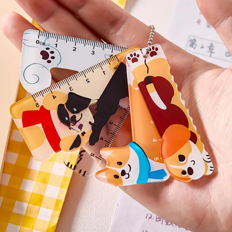 5pcs/set Cute Cartoon Animal Cat Dog Acrylic Ruler Set with Keychain Portable Measuring Straight Ruler Student Stationery Gifts
5pcs/set Cute Cartoon Animal Cat Dog Acrylic Ruler Set with Keychain Portable Measuring Straight Ruler Student Stationery Gifts