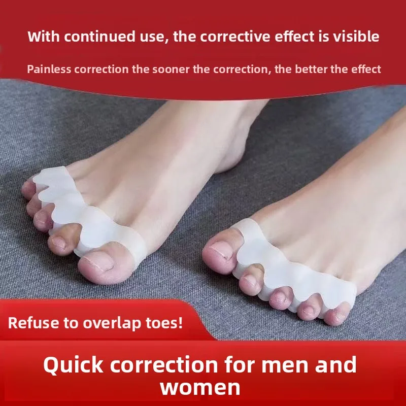 Силиконовый корректор бурсита стопы с сепаратором на 5 пальцев, гибкая шина для облегчения вальгусной деформации для мужчин и женщин 
Силиконовый корректор бурсита стопы с сепаратором на 5 пальцев, гибкая шина для облегчения вальгусной деформации для мужчин и женщин