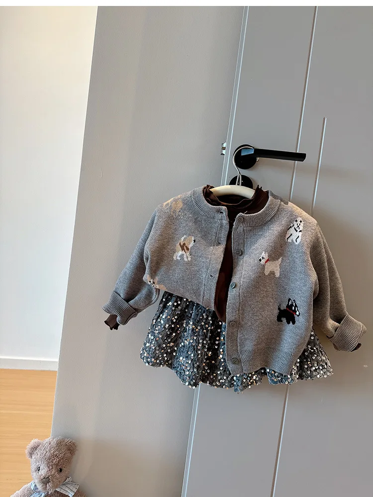 Kids' Sweater Cardigan Autumn New Western Style Girl Knitwear2024Autumn Baby Cartoon Top
Kids' Sweater Cardigan Autumn New Western Style Girl Knitwear2024Autumn Baby Cartoon Top