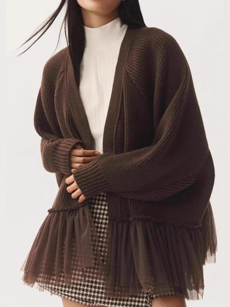 Осень-зима, новый повседневный вязаный свитер, куртка-кардиган, свободный однотонный свитер с длинными рукавами средней длины, женский кардиган, куртка
Осень-зима, новый повседневный вязаный свитер, куртка-кардиган, свободный однотонный свитер с длинными рукавами средней длины, женский кардиган, куртка