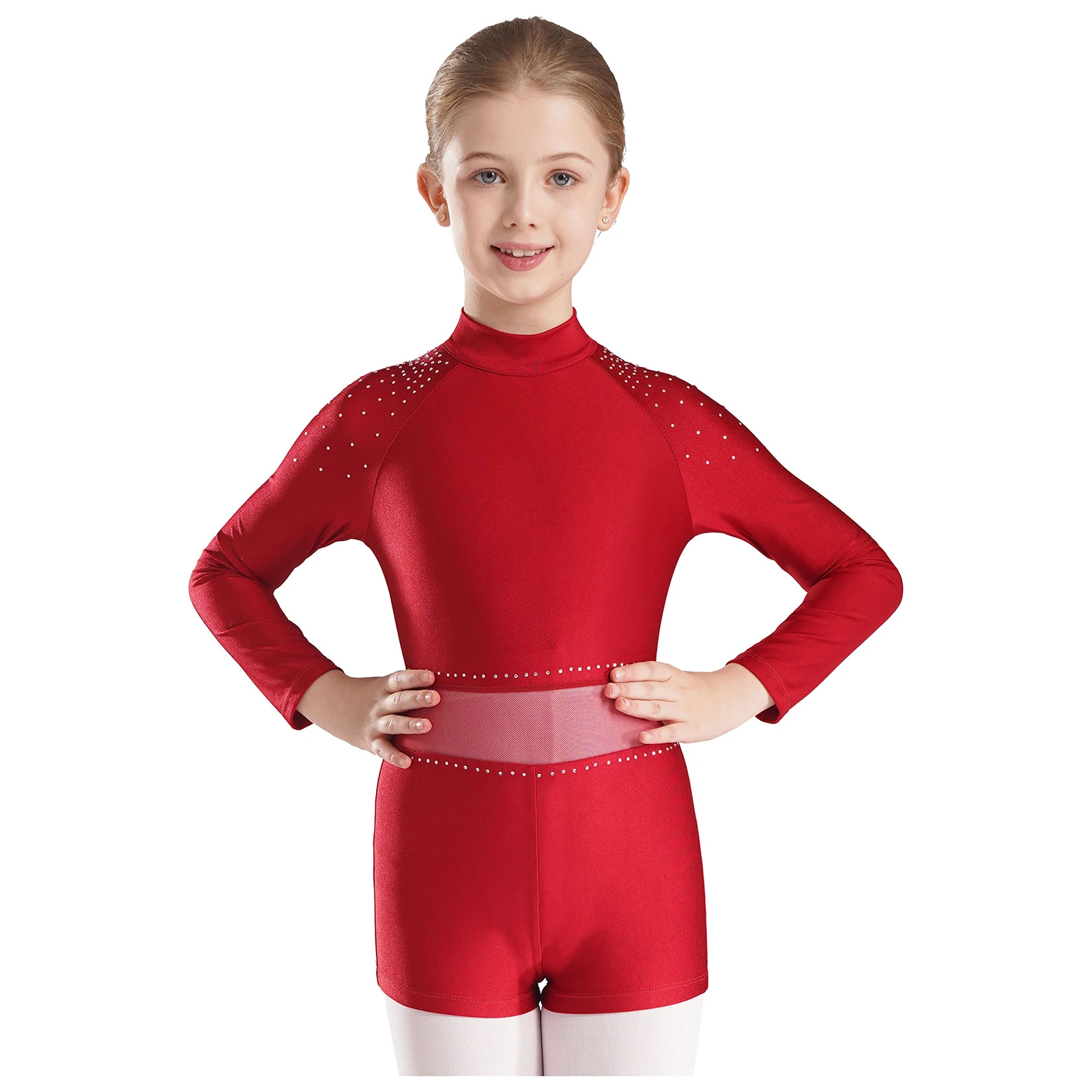 Girls Lids Bodysuit Gymnastics Ballet Skating Performance Leotard Long Sleeve Dancing Jumpsuit Short Bottom Dancing Leotard
Girls Lids Bodysuit Gymnastics Ballet Skating Performance Leotard Long Sleeve Dancing Jumpsuit Short Bottom Dancing Leotard