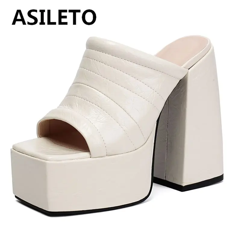 ASILETO 2025 Fashion Female Sandals Square Toe Chunky Heels 14cm Platform Hill 5cm Slip On Mules Big Size 42 43 Dating Shoes
ASILETO 2025 Fashion Female Sandals Square Toe Chunky Heels 14cm Platform Hill 5cm Slip On Mules Big Size 42 43 Dating Shoes