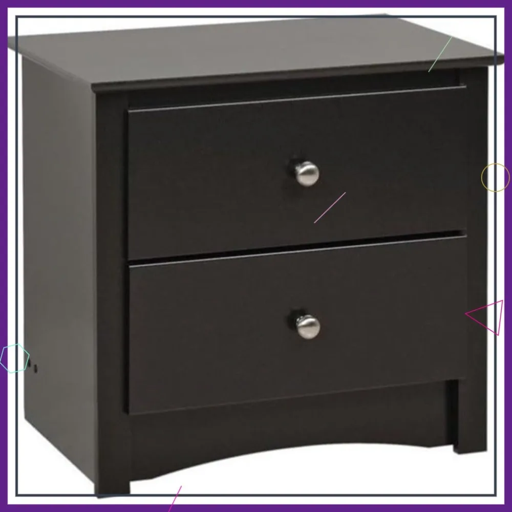 Modern Nightstand with 2 Drawers, Functional Bedside Table for Small Spaces, Black Finish
Modern Nightstand with 2 Drawers, Functional Bedside Table for Small Spaces, Black Finish