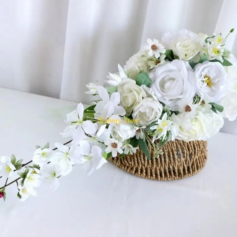 N58F Silk Flower Cascading Bouquets Bride Handheld Bouquets Wedding Ceremony Flowers for Weddings Engagements and Event
N58F Silk Flower Cascading Bouquets Bride Handheld Bouquets Wedding Ceremony Flowers for Weddings Engagements and Event