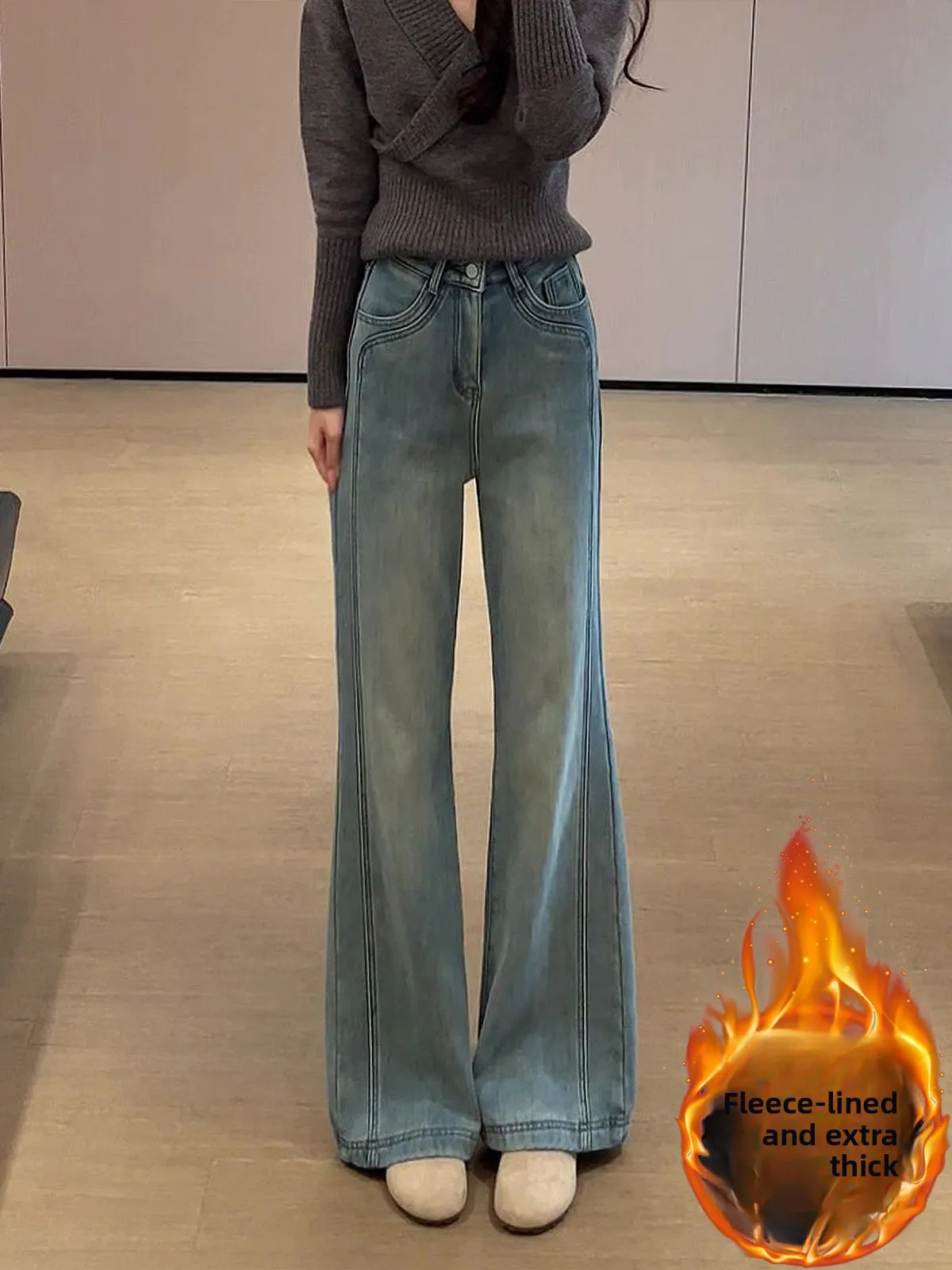 Светло-голубые расклешенные джинсы с высокой талией в стиле ретро, весенние новые утягивающие брюки-колокольчики для женщин, повседневная джинсовая ткань
Светло-голубые расклешенные джинсы с высокой талией в стиле ретро, весенние новые утягивающие брюки-колокольчики для женщин, повседневная джинсовая ткань