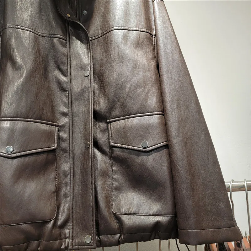 American Vintage PU Leather Jacket | 2025 Fall Oversized Biker Coat, Slimming Moto Style
American Vintage PU Leather Jacket | 2025 Fall Oversized Biker Coat, Slimming Moto Style
