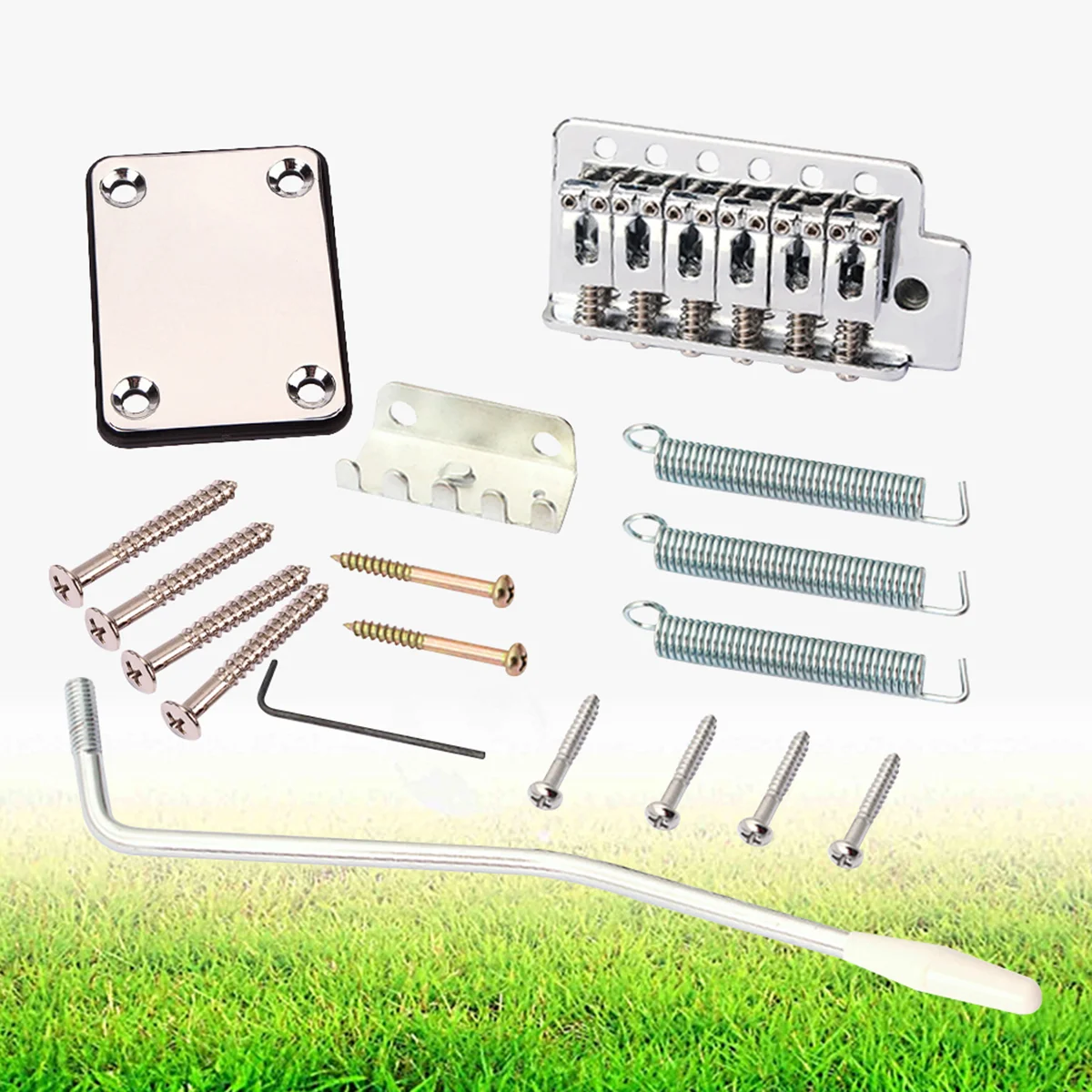 GA299 Electric ST Guitar Tremolo Bridge with Neck Plate for Guitar Musical Instrument Parts Guitar Neck Plate (Silver)
GA299 Electric ST Guitar Tremolo Bridge with Neck Plate for Guitar Musical Instrument Parts Guitar Neck Plate (Silver)