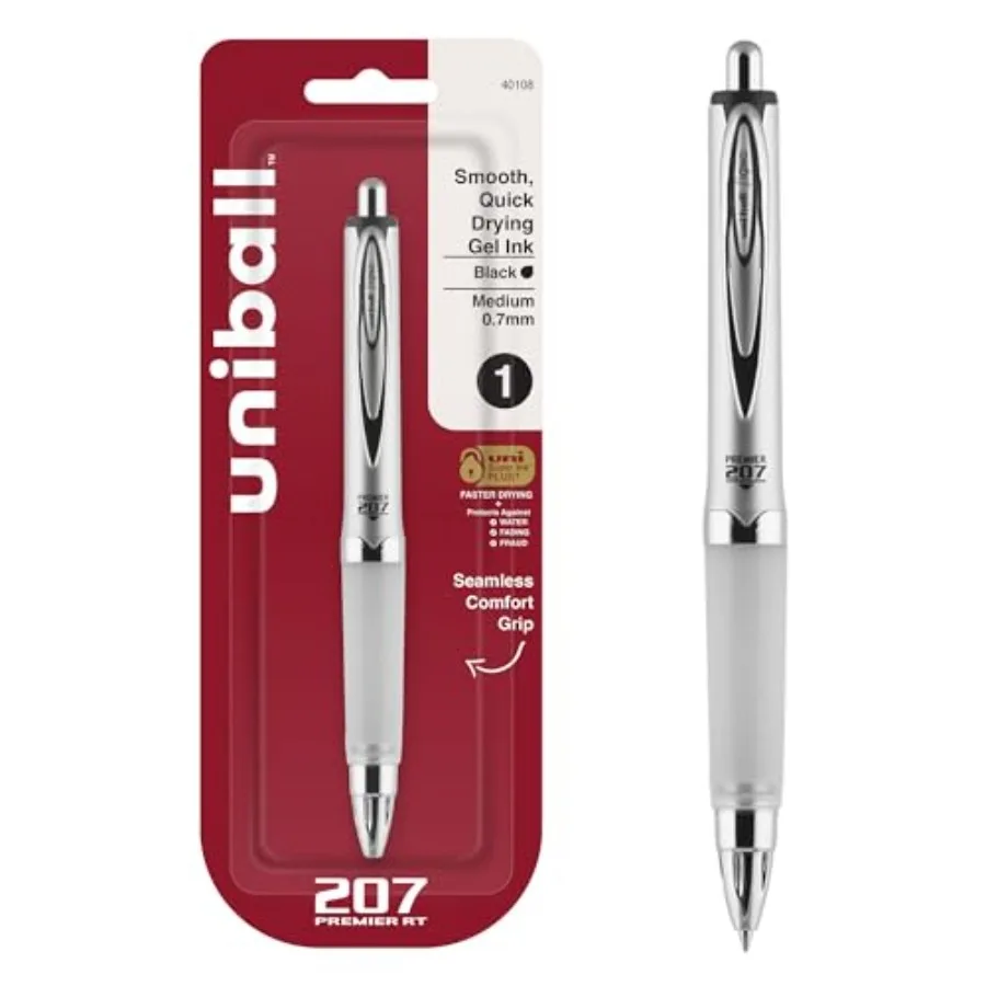 uniball 207 Premier Retractable Gel Pen, Medium Point 1.0mm,Black, 1 Pack
uniball 207 Premier Retractable Gel Pen, Medium Point 1.0mm,Black, 1 Pack