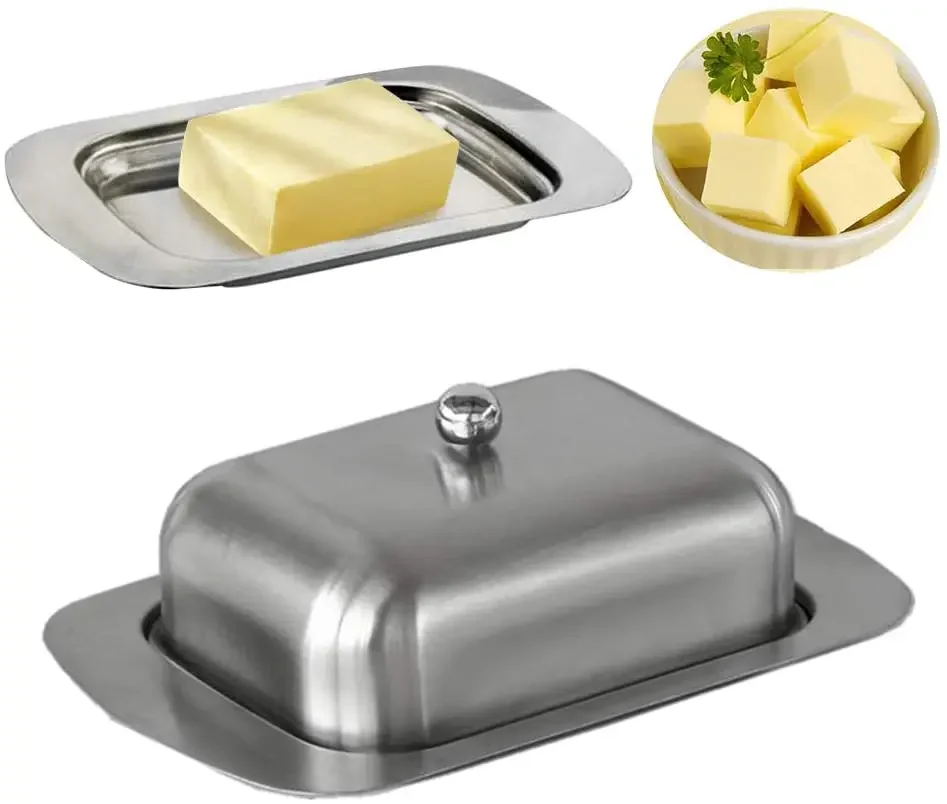 Butter Dish, Stainless Steel Butter Dish with Lid - Solid Cheese/Butter Container - Butter Cheese Storage Box - Ideal Butter Kee
Butter Dish, Stainless Steel Butter Dish with Lid - Solid Cheese/Butter Container - Butter Cheese Storage Box - Ideal Butter Kee