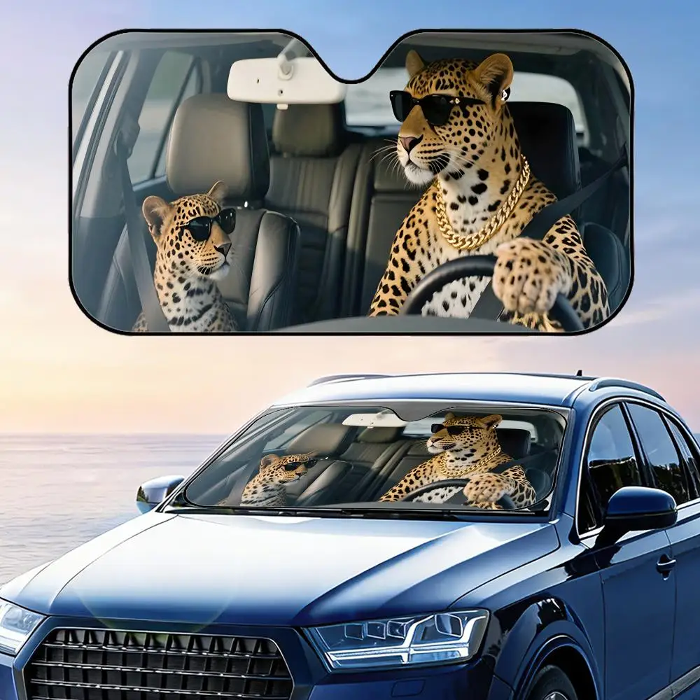 Funny Leopard Driving Sun Visor Foldable Universal Car Windshield Sun Shade UV Protection Heat Insulation Foldable Cover
Funny Leopard Driving Sun Visor Foldable Universal Car Windshield Sun Shade UV Protection Heat Insulation Foldable Cover