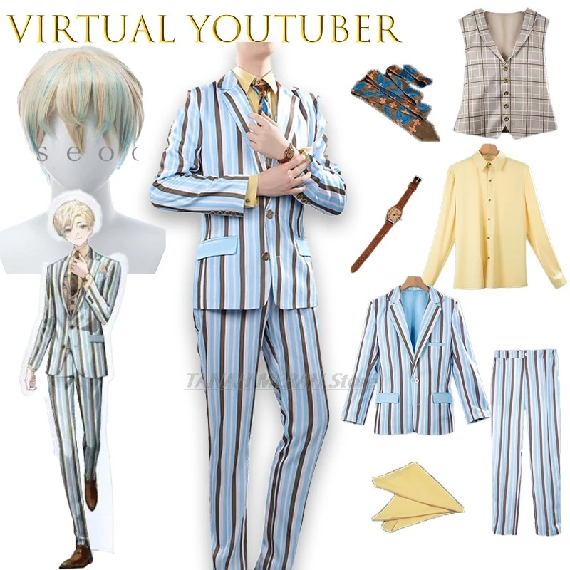 Bvirtual YouTuber Oriens 2nd Anniversary Hachimanase Cosplay Costume Full Set Coat Pants Wig Man Wom disfraz adulto halloween co
Bvirtual YouTuber Oriens 2nd Anniversary Hachimanase Cosplay Costume Full Set Coat Pants Wig Man Wom disfraz adulto halloween co