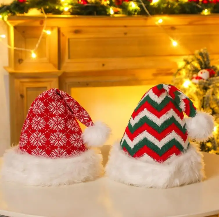 Red Christmas Hat Soft Plush Striped snowflak Hats Santa Claus Cosplay Cap Children Adults Xmas Party Decoration Caps SN4555
Red Christmas Hat Soft Plush Striped snowflak Hats Santa Claus Cosplay Cap Children Adults Xmas Party Decoration Caps SN4555