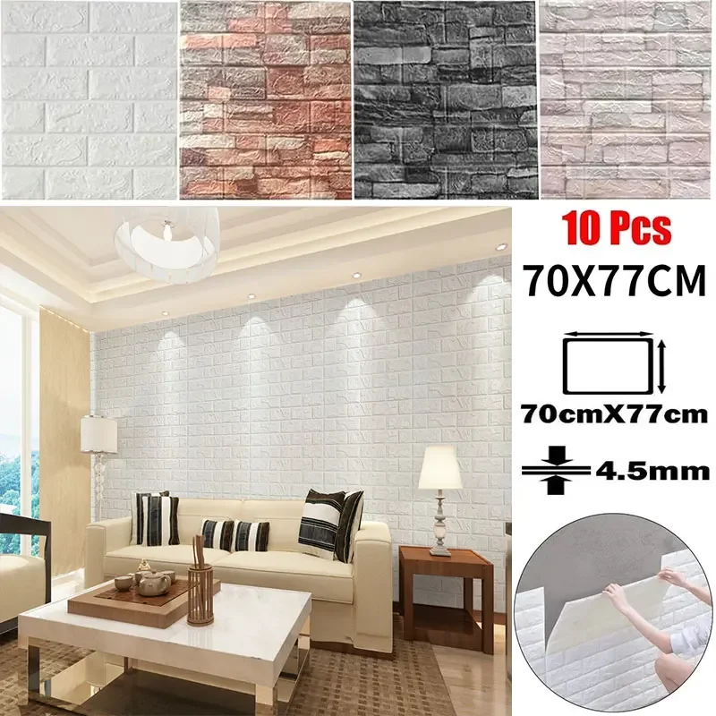 10Pcs Self Adhesive Foam Panel DIY Bonding Brick Wall Sticker Home Living Room Bedroom 3D Waterproof Wallpaper Wall Luxury Decor
10Pcs Self Adhesive Foam Panel DIY Bonding Brick Wall Sticker Home Living Room Bedroom 3D Waterproof Wallpaper Wall Luxury Decor