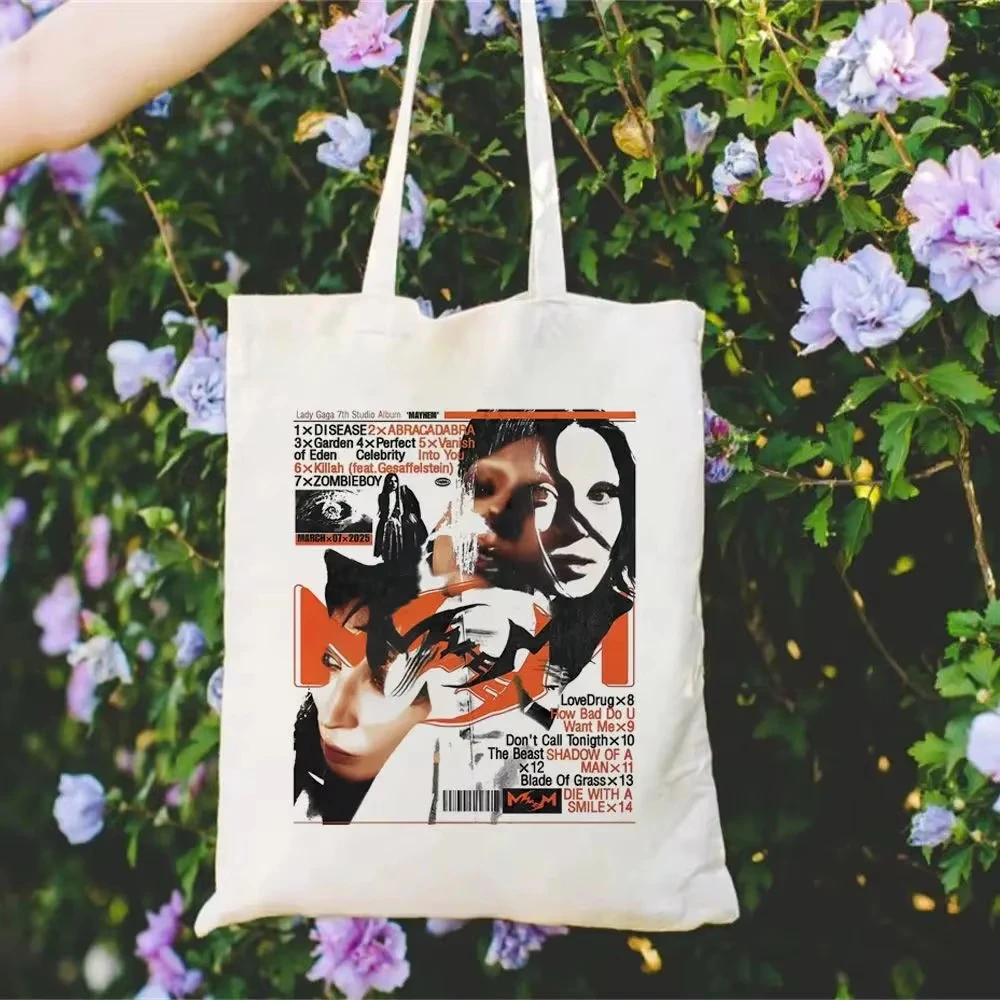 Lady Gaga Mayhem Canvas Tote Bags Fashionable Y2k Fashion Trend Printed Canvas Bag School Shopping Multi-use Bag
Lady Gaga Mayhem Canvas Tote Bags Fashionable Y2k Fashion Trend Printed Canvas Bag School Shopping Multi-use Bag