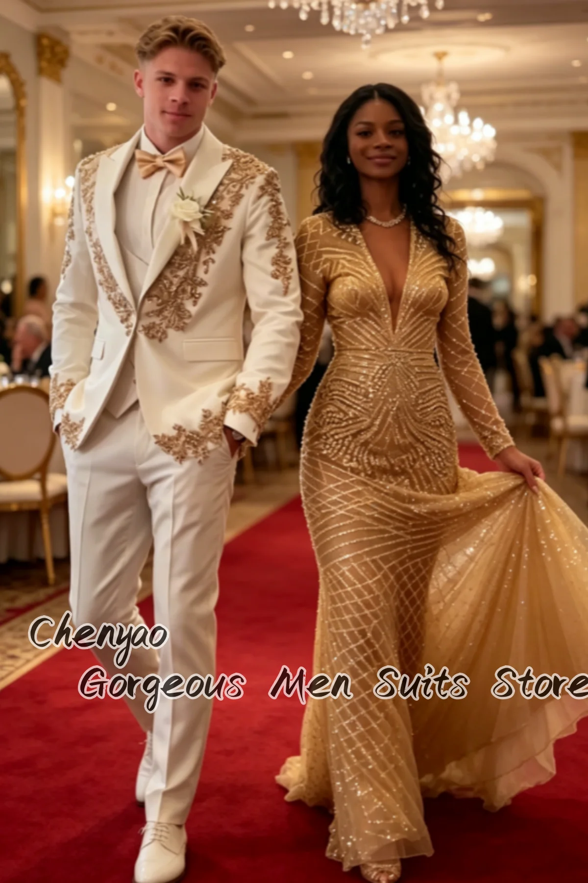 Luxury Rhinestone Beaded Floral Embroidery Men Suits Customized Groom Tuxedos Elegant Male Blazers 3Pcs Formal ropa hombre
Luxury Rhinestone Beaded Floral Embroidery Men Suits Customized Groom Tuxedos Elegant Male Blazers 3Pcs Formal ropa hombre