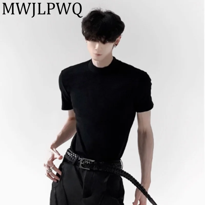 MWJLPWQ футболки для похудения с подплечниками, мужские футболки с полувысоким воротником, нишевый дизайн, Cleanfit, тяжелые однотонные топы с короткими рукавами 010760
MWJLPWQ футболки для похудения с подплечниками, мужские футболки с полувысоким воротником, нишевый дизайн, Cleanfit, тяжелые однотонные топы с короткими рукавами 010760