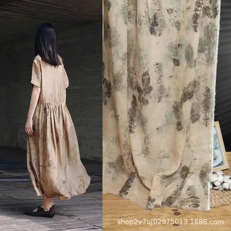 Pure Ramie Plant-Dyed Fabric Ink Dot Dyed High-End Dress Strap Dress Designer Fabric Thin
Pure Ramie Plant-Dyed Fabric Ink Dot Dyed High-End Dress Strap Dress Designer Fabric Thin