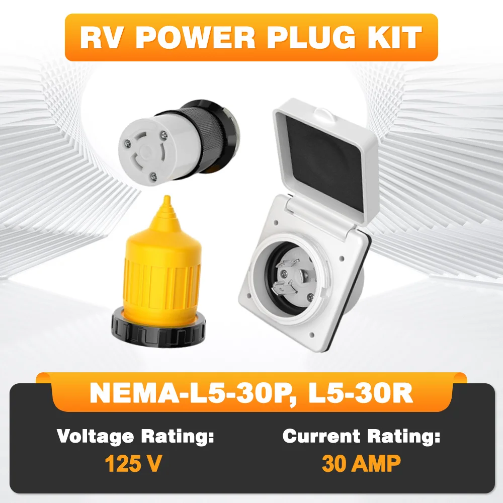 125 В постоянного тока NEMA-L5-30P к NEMA-L5-30R разъем с поворотным замком, разъем питания, розетка, комплект питания для автофургонов, кемперов
125 В постоянного тока NEMA-L5-30P к NEMA-L5-30R разъем с поворотным замком, разъем питания, розетка, комплект питания для автофургонов, кемперов