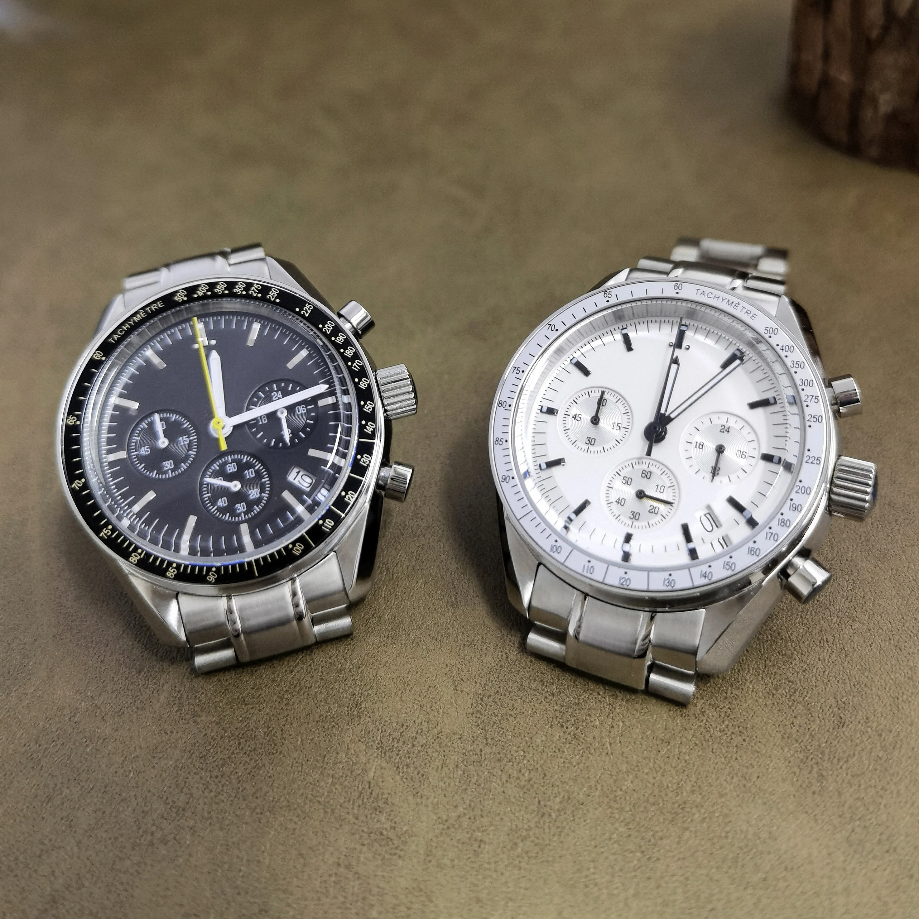 40mm Steel Case Strap Compatible With VK63 Movement Gold Words Aluminum Bezel Moonswatch Style
40mm Steel Case Strap Compatible With VK63 Movement Gold Words Aluminum Bezel Moonswatch Style