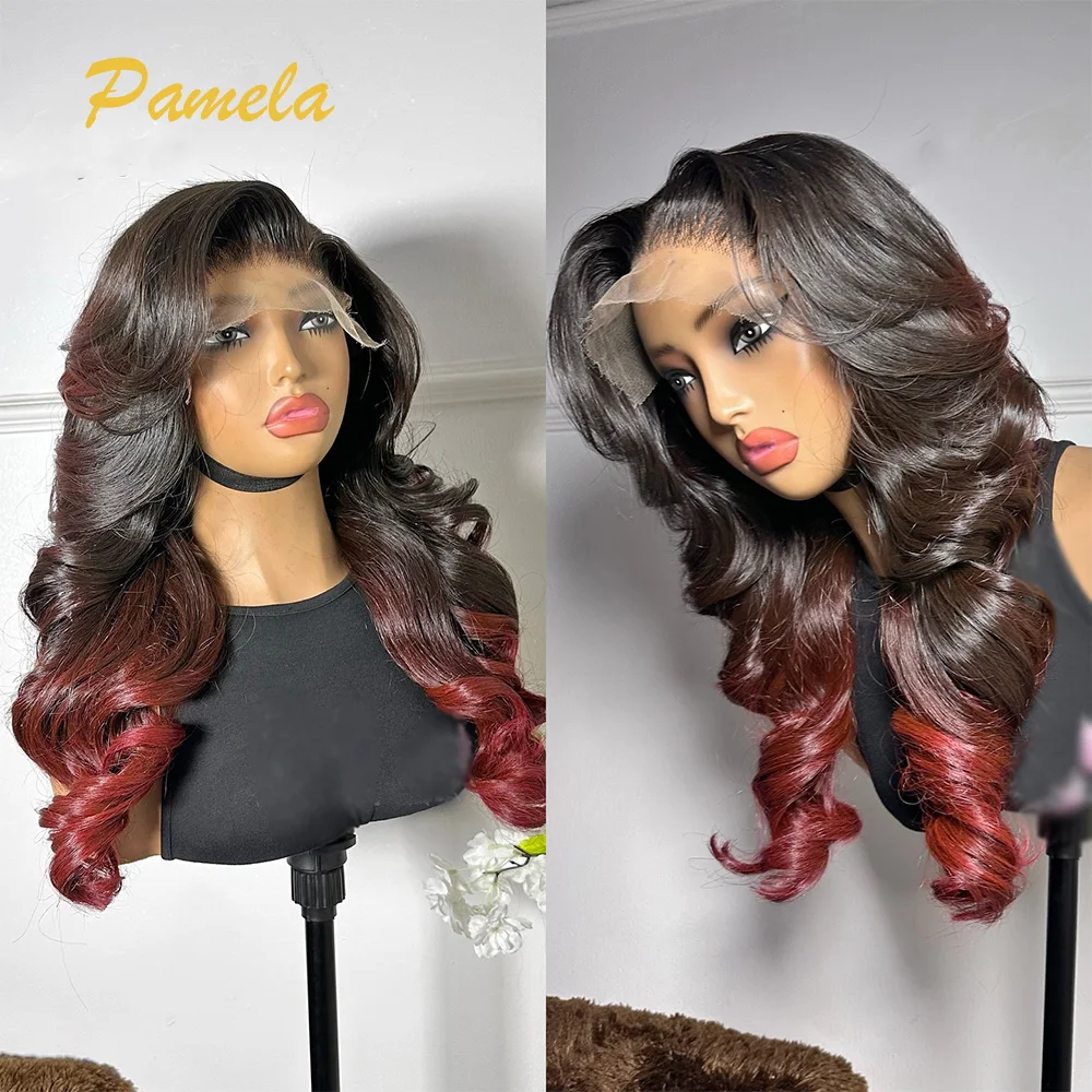 Ombre 1B/99J Color Wigs Body Wave 13x4 Lace Front 100 Human Hair Glueless Wigs Preplucked Woman Wigs Ombre Burgundy Human Hair
Ombre 1B/99J Color Wigs Body Wave 13x4 Lace Front 100 Human Hair Glueless Wigs Preplucked Woman Wigs Ombre Burgundy Human Hair