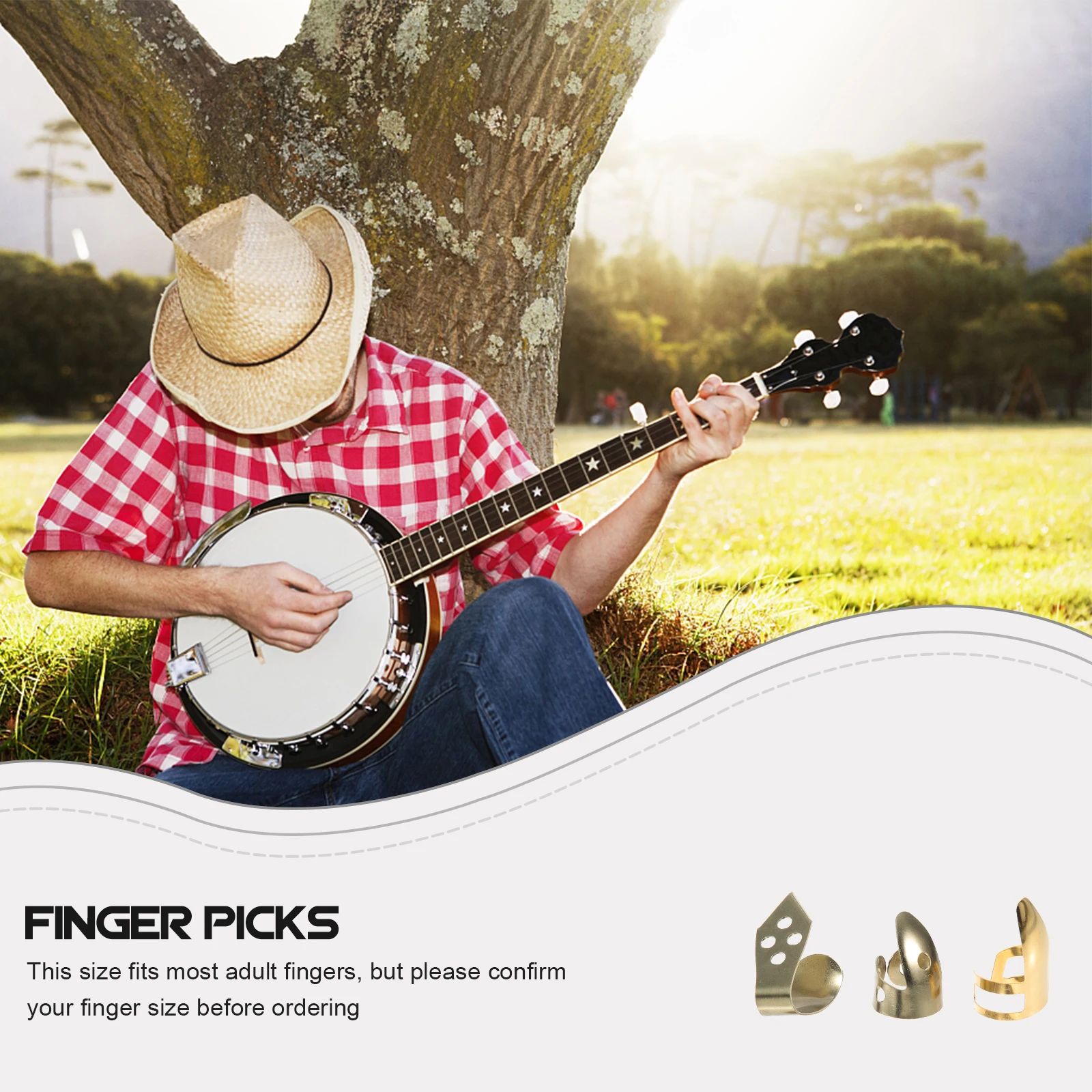 Guitar Finger Cots Thumb Picks Open Design for Acoustic Durable Banjo Protectors with Hole
Guitar Finger Cots Thumb Picks Open Design for Acoustic Durable Banjo Protectors with Hole