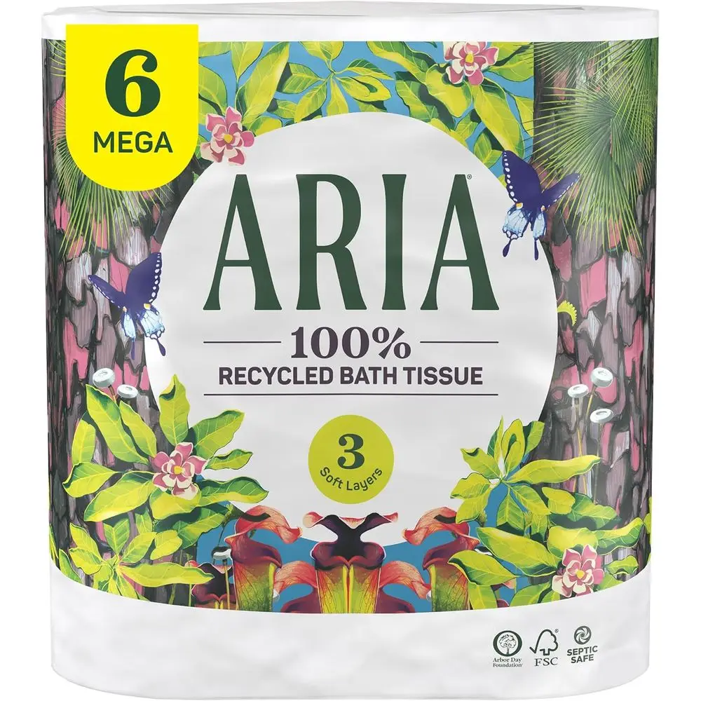 Eco-Friendly 6-Roll 3-Ply Recycled Toilet Paper in Paper Packaging
Eco-Friendly 6-Roll 3-Ply Recycled Toilet Paper in Paper Packaging