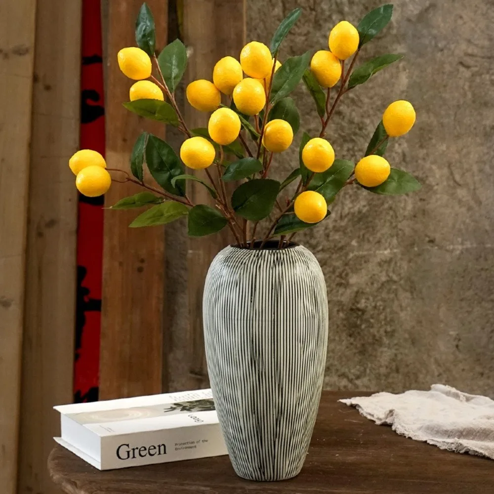 DIY Vase Decor Luxury Artificial Lemon Branch Plastic Handmade Simulation Fruit Tree Elegant Fake Plants Home Garden
DIY Vase Decor Luxury Artificial Lemon Branch Plastic Handmade Simulation Fruit Tree Elegant Fake Plants Home Garden