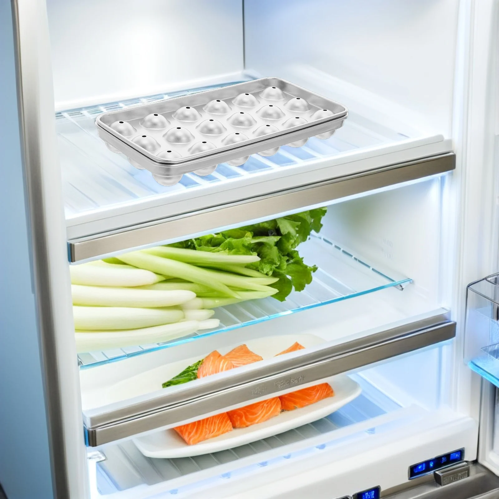 Stainless Steel Ice Ball Maker Round Mold Tray for Freezer Cocktails Whiskey Coffee Drinks Easy Release Ice Ball Mold
Stainless Steel Ice Ball Maker Round Mold Tray for Freezer Cocktails Whiskey Coffee Drinks Easy Release Ice Ball Mold