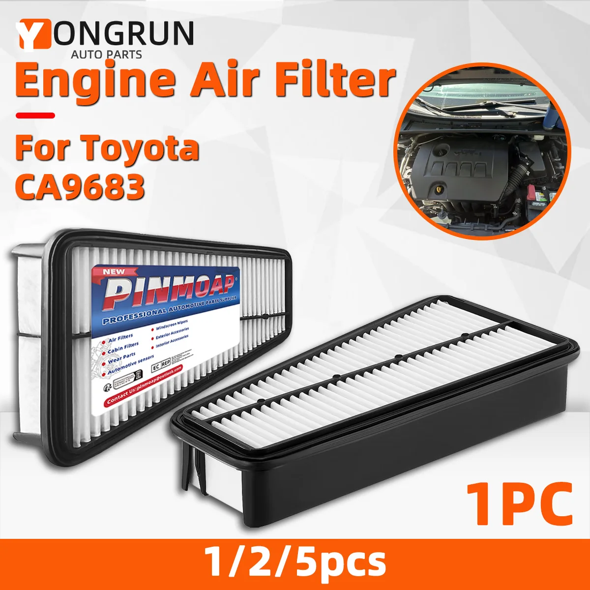 YONGRUN 1/2PCS Engine Air Filter Is Suitable For Toyota 4Runner V6 / FJ Cruiser / Tacoma V6 / Tundra V6 17801-0P010 17801-31090
YONGRUN 1/2PCS Engine Air Filter Is Suitable For Toyota 4Runner V6 / FJ Cruiser / Tacoma V6 / Tundra V6 17801-0P010 17801-31090