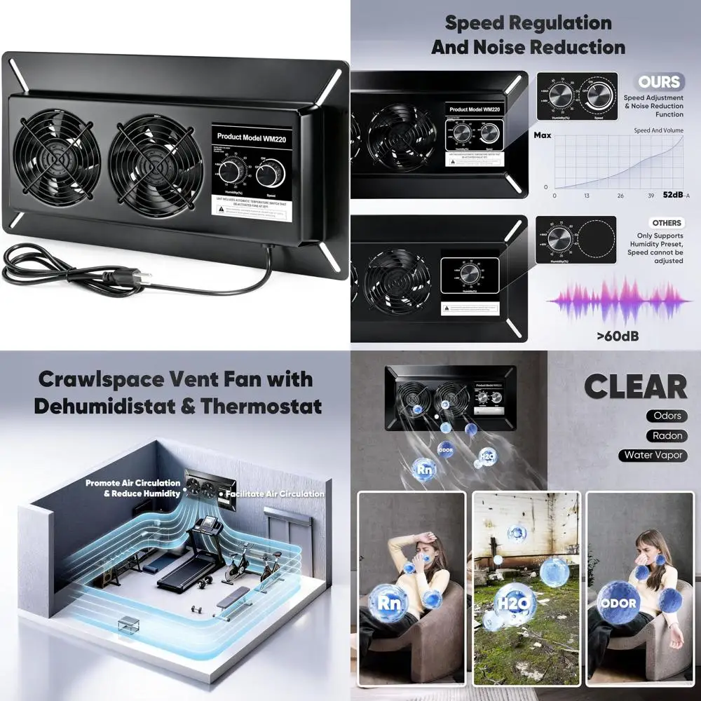 Высокоэффективный воздухоочиститель Cl Space Vent 220 см с двумя ручками, регулировкой скорости и влажности, 3000 об/мин, снижает содержание радона, влажности и запахов в помещении
Высокоэффективный воздухоочиститель Cl Space Vent 220 см с двумя ручками, регулировкой скорости и влажности, 3000 об/мин, снижает содержание радона, влажности и запахов в помещении