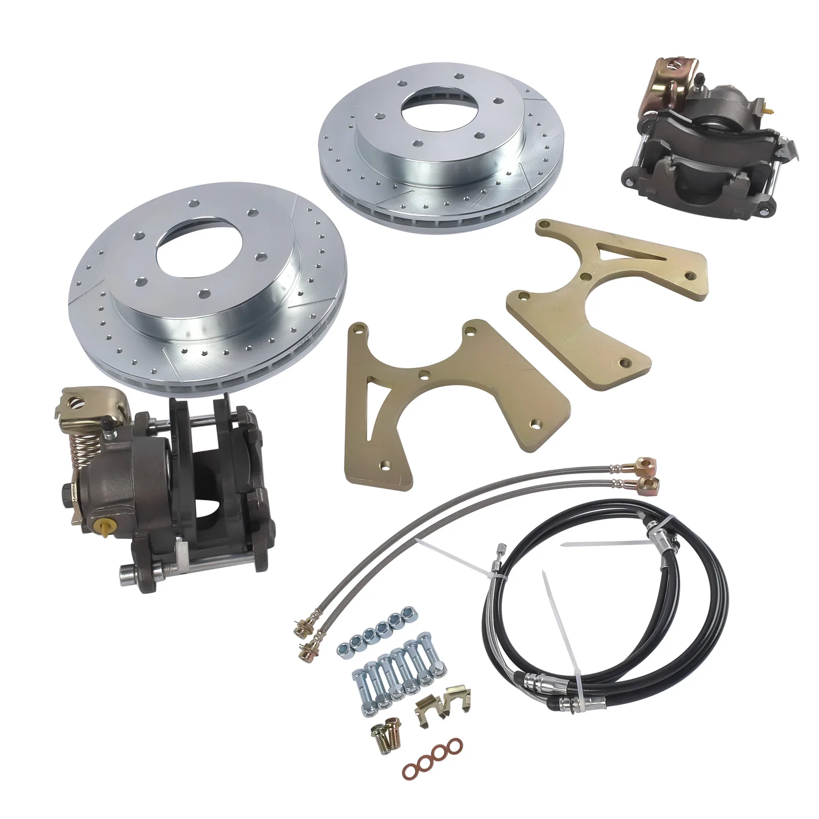 AP02 Rear Disc Brake Conversion Kit 6 Lug for Chevy C10 K10 GMC K15 K1500 Pickup Suburban 1961-1991
AP02 Rear Disc Brake Conversion Kit 6 Lug for Chevy C10 K10 GMC K15 K1500 Pickup Suburban 1961-1991