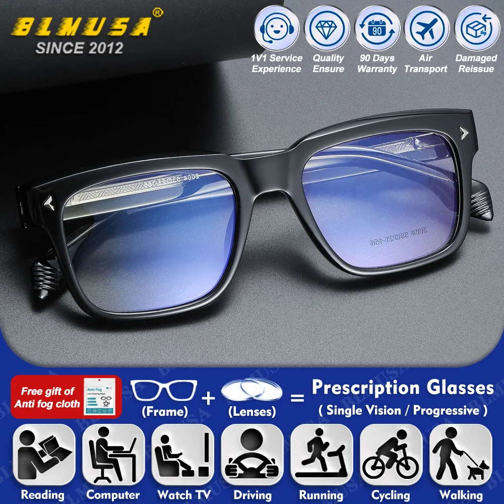 BLMUSA (M) мужские деловые квадратные дизайнерские очки для чтения по рецепту для близорукости, классические прогрессивные офисные очки с блокировкой синего света
BLMUSA (M) мужские деловые квадратные дизайнерские очки для чтения по рецепту для близорукости, классические прогрессивные офисные очки с блокировкой синего света