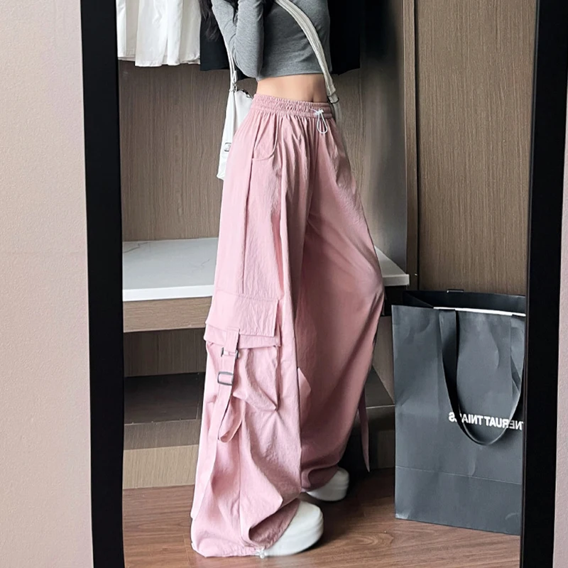 2025 American Style Wide Leg Pants - High Waist Loose Slimming Casual Sports Trousers Women Summer Y2K Fashion with Large Pocket
2025 American Style Wide Leg Pants - High Waist Loose Slimming Casual Sports Trousers Women Summer Y2K Fashion with Large Pocket