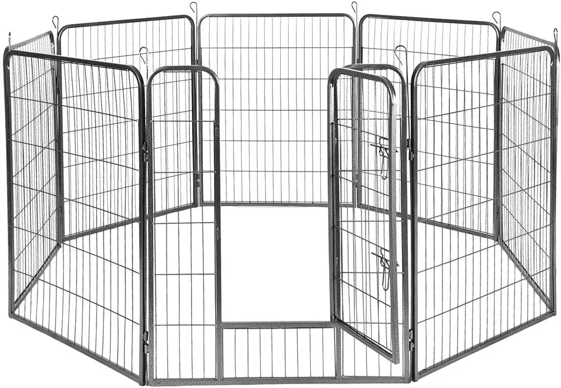 40 inch Dog Fence with Door, 16/8 Panels Dog Playpen for Outside Large Dogs, Portable Pet Playpen Fencing Enclosures, Heavy Duty
40 inch Dog Fence with Door, 16/8 Panels Dog Playpen for Outside Large Dogs, Portable Pet Playpen Fencing Enclosures, Heavy Duty