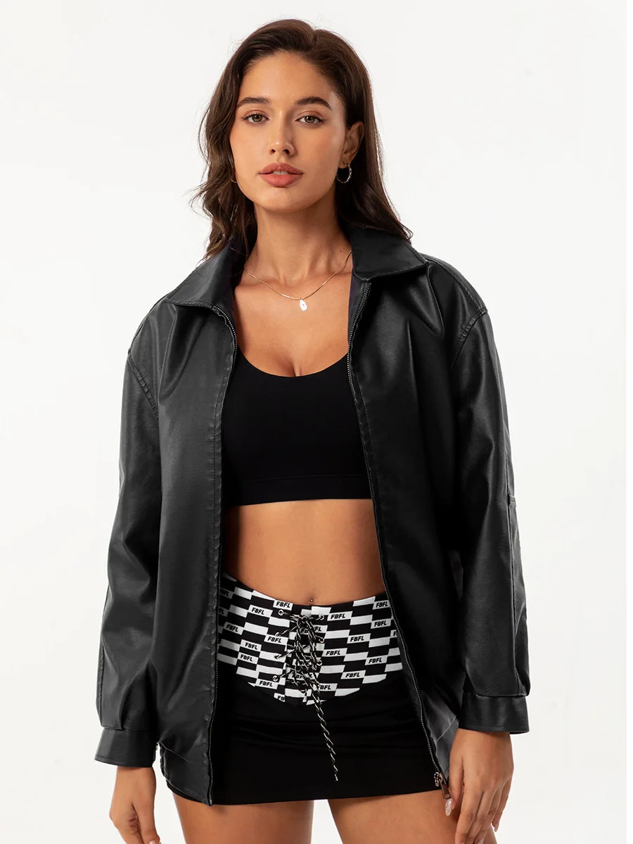 Loose Casual Long Sve Zipper Jaet for Women Street Sle Thin Fabric Summer Collection Fem Faion Outerwear Coat
Loose Casual Long Sve Zipper Jaet for Women Street Sle Thin Fabric Summer Collection Fem Faion Outerwear Coat