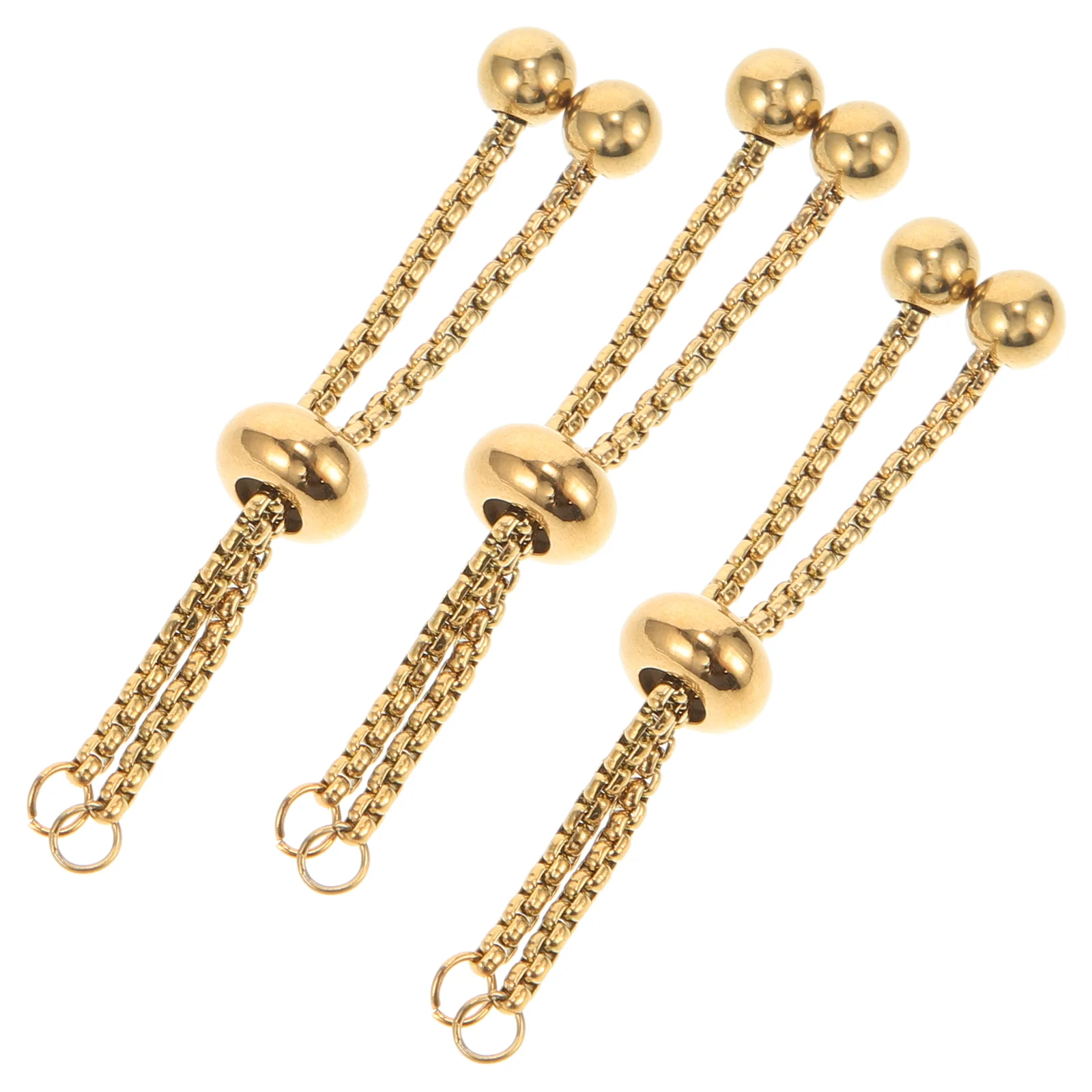 3 Pcs Stainless Steel Push Pull Bracelet Chain Extenders 4 5cm Gold Plated Adjustable Jewelry Making Components
3 Pcs Stainless Steel Push Pull Bracelet Chain Extenders 4 5cm Gold Plated Adjustable Jewelry Making Components